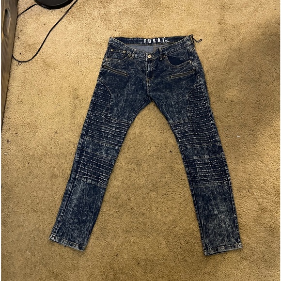 FUSAI Jeans, Size 34/32, Dark Blue - Picture 1 of 6